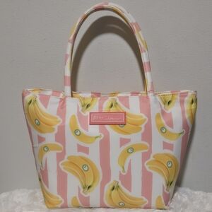 Betsey Johnson Pink Banana Print Lunch Satchel